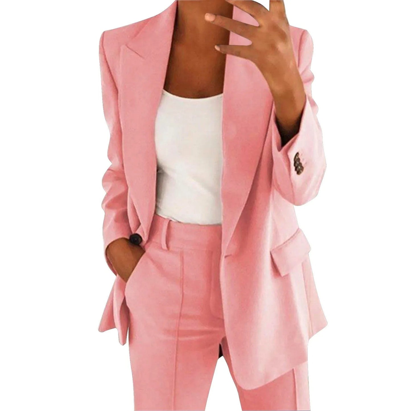 Elegante Dames Tailored Blazer Broek Set