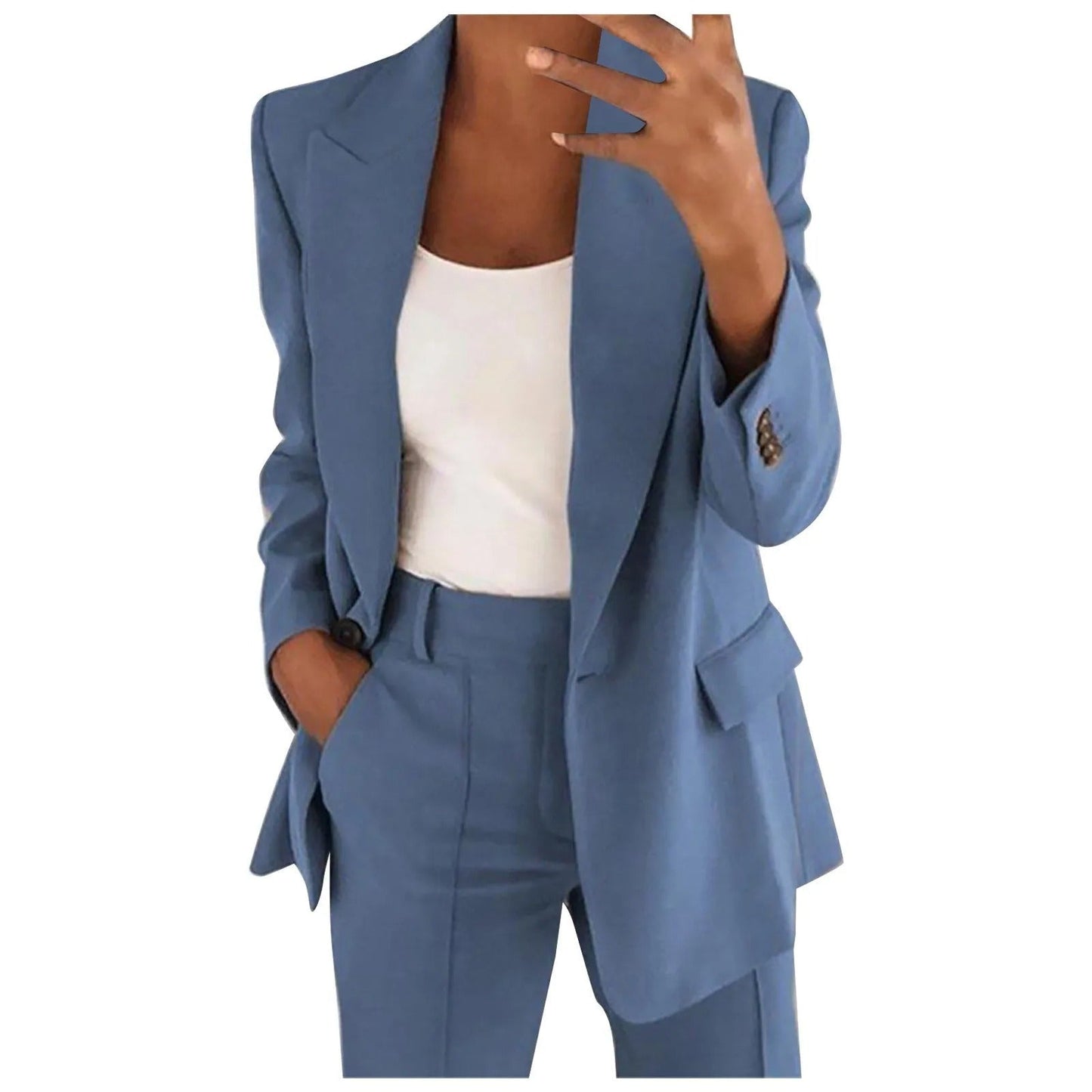 Elegante Dames Tailored Blazer Broek Set