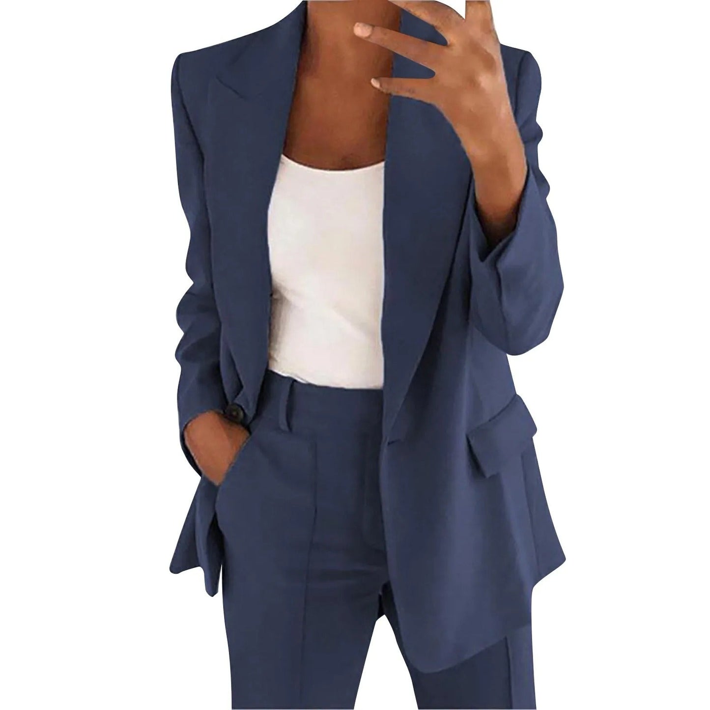 Elegante Dames Tailored Blazer Broek Set