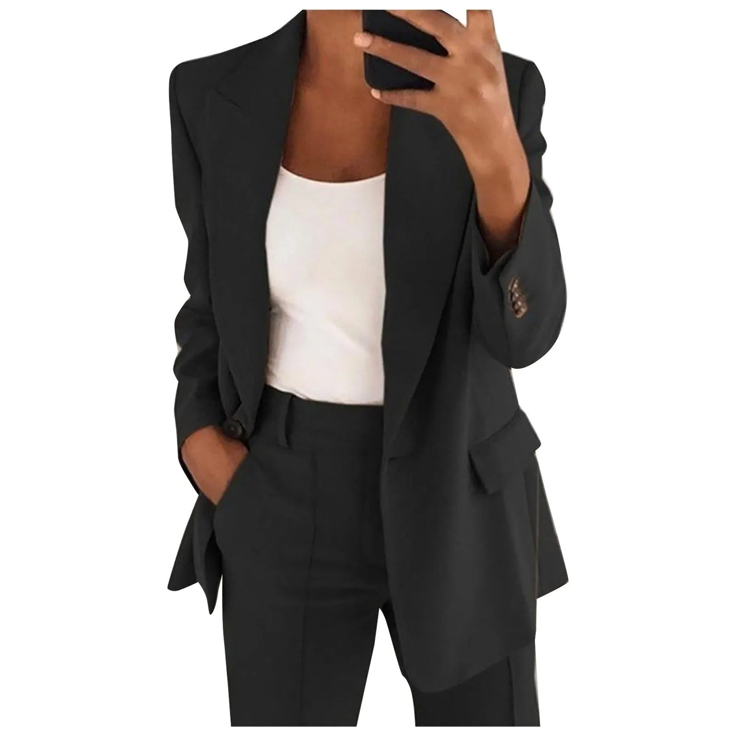 Elegante Dames Tailored Blazer Broek Set