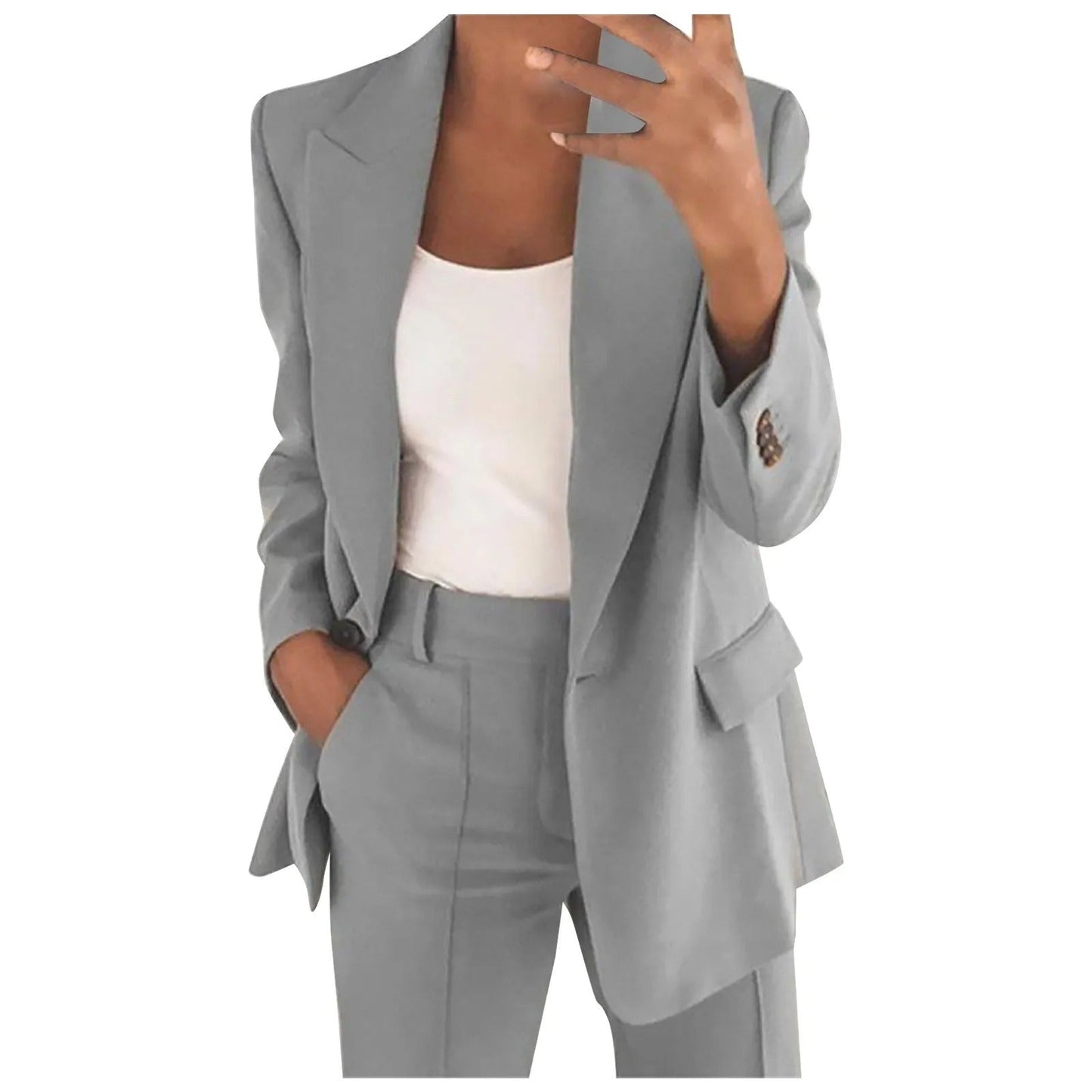 Elegante Dames Tailored Blazer Broek Set