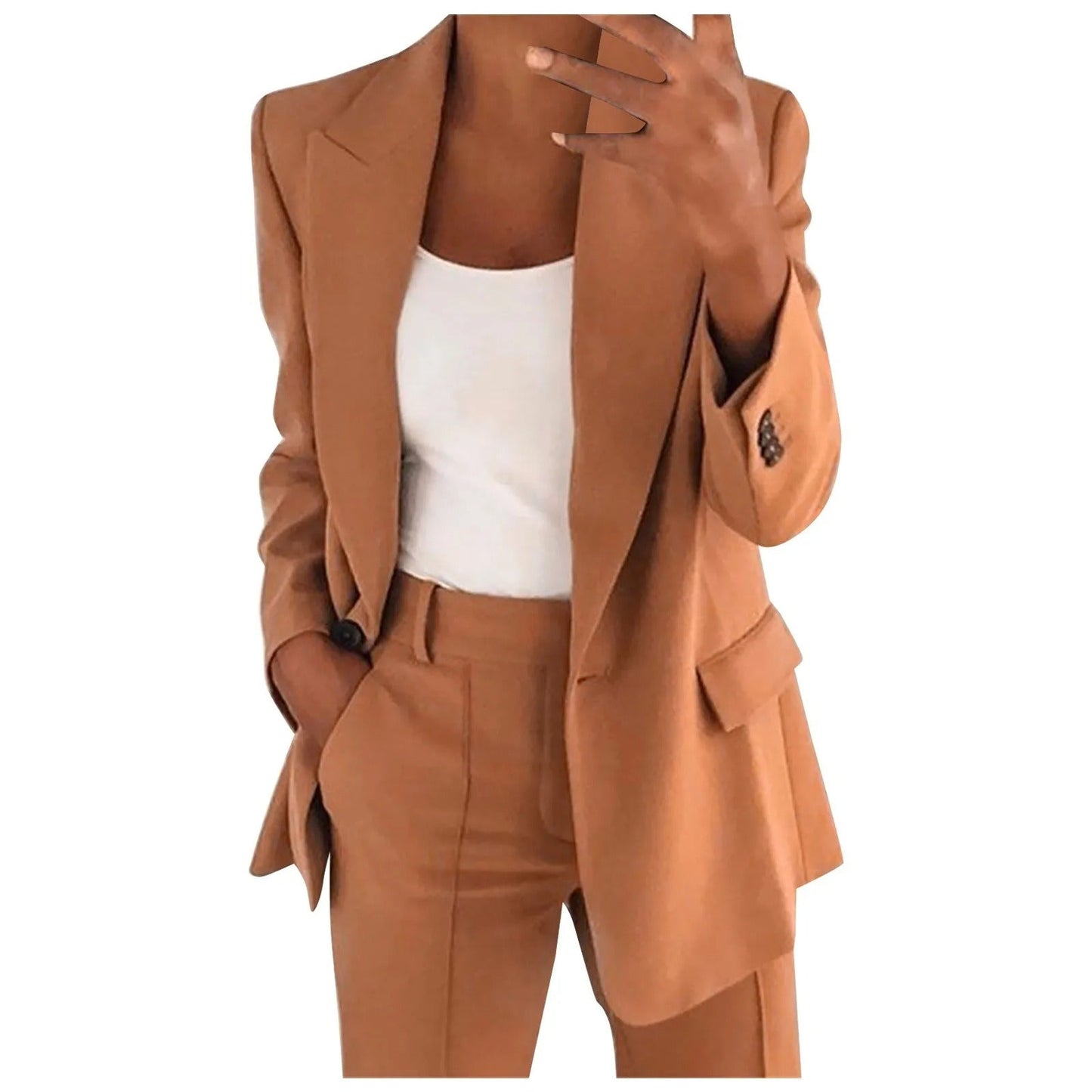 Elegante Dames Tailored Blazer Broek Set