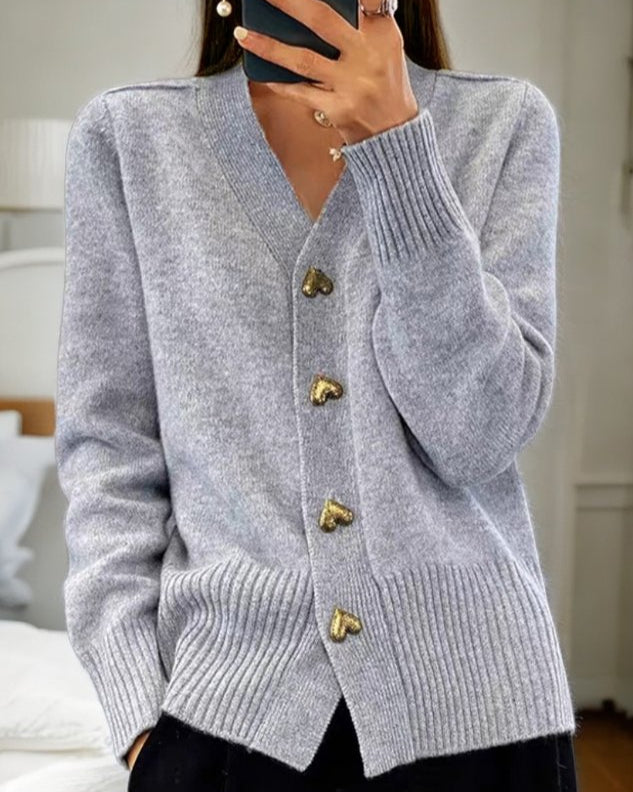 Elina™ | Elegant vest met hartvormige knopen